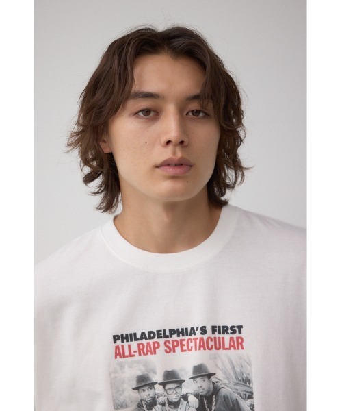 AZUL by moussy(アズールバイマウジー)の「RUN DMC ビンテージラップ半袖TEE(Tシャツ/カットソー・メンズ・ブラック/ホワイト・FREE)」の3枚目の写真