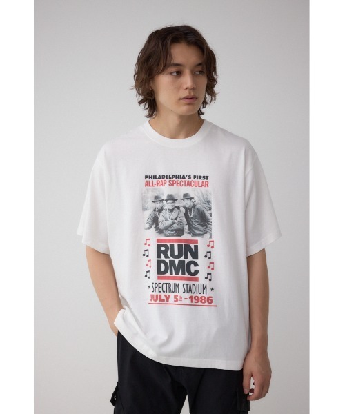 AZUL by moussy(アズールバイマウジー)の「RUN DMC ビンテージラップ半袖TEE(Tシャツ/カットソー・メンズ・ブラック/ホワイト・FREE)」の4枚目の写真