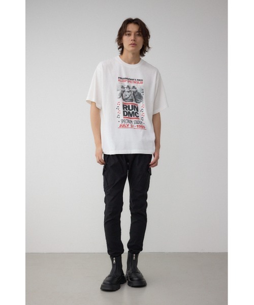 AZUL by moussy(アズールバイマウジー)の「RUN DMC ビンテージラップ半袖TEE(Tシャツ/カットソー・メンズ・ブラック/ホワイト・FREE)」の5枚目の写真