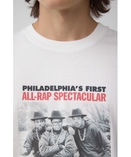 AZUL by moussy(アズールバイマウジー)の「RUN DMC ビンテージラップ半袖TEE(Tシャツ/カットソー・メンズ・ブラック/ホワイト・FREE)」の9枚目の写真