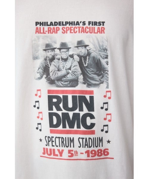 AZUL by moussy(アズールバイマウジー)の「RUN DMC ビンテージラップ半袖TEE(Tシャツ/カットソー・メンズ・ブラック/ホワイト・FREE)」の10枚目の写真