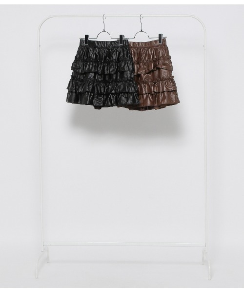 PEACH JOHN（ピーチジョン）の「フリルミニスカート（スカート・レディース・ブラック/ブラウン・ONE SIZE）」の17枚目の写真