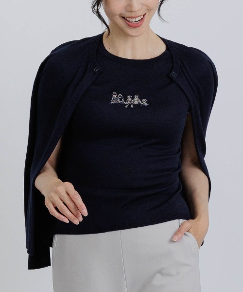 アンサンブル風2WAY刺繍ニット（ニット/セーター）｜STUDIO PICONE