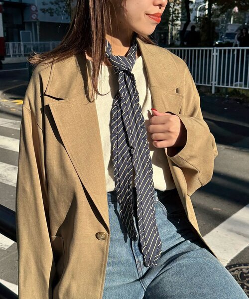 CIAOPANIC（チャオパニック）の「フリルネクタイ（その他小物・レディース・ブラック/チャコールグレー/グリーン/ホワイト/ネイビー・FREE）」の5枚目の写真