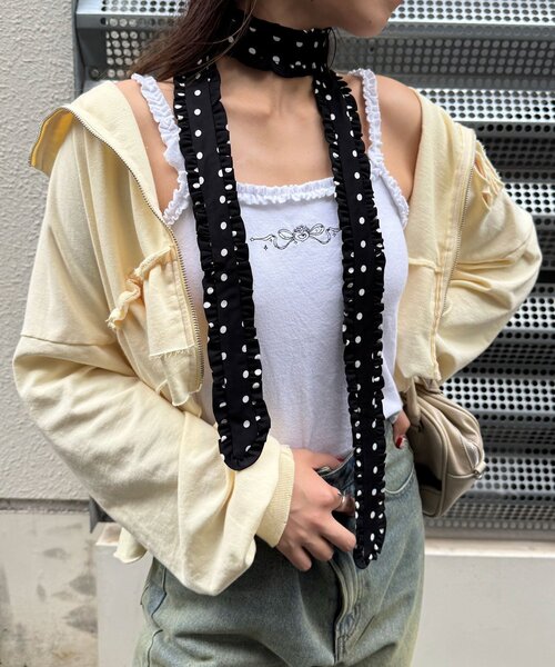 CIAOPANIC（チャオパニック）の「フリルネクタイ（その他小物・レディース・ブラック/チャコールグレー/グリーン/ホワイト/ネイビー・FREE）」の22枚目の写真