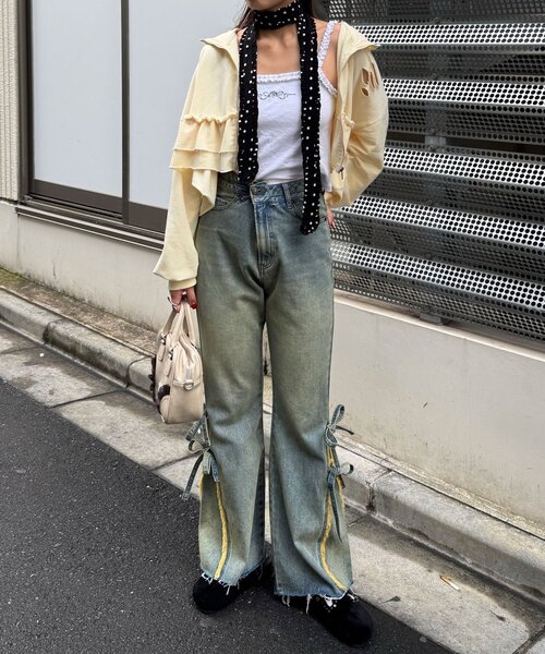 CIAOPANIC（チャオパニック）の「フリルネクタイ（その他小物・レディース・ブラック/チャコールグレー/グリーン/ホワイト/ネイビー・FREE）」の21枚目の写真