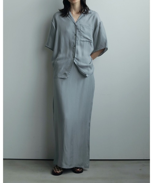 anuke(アンヌーク)の「Mellow Maxi Skirt(スカート・レディース・ブルー系その他/グレー・36inch/38inch)」の5枚目の写真