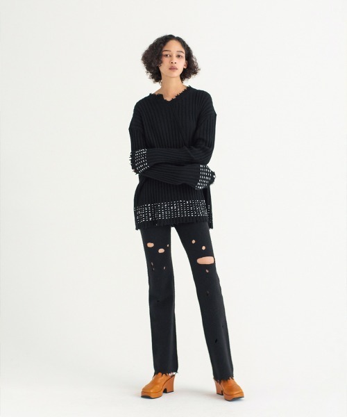 soduk（スドーク）の「hide and seek knit trousers（その他パンツ