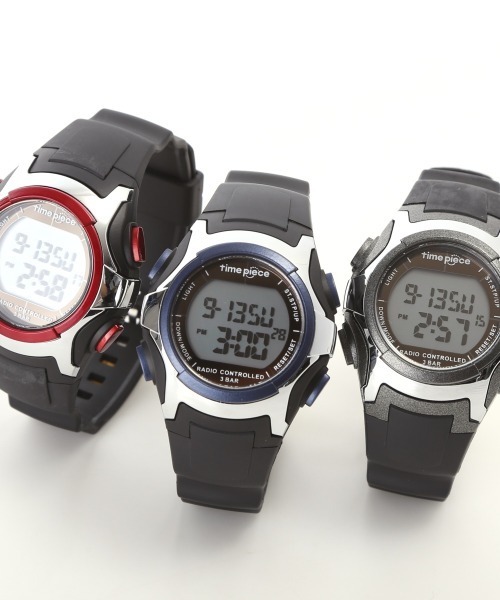 BACKYARD FAMILY(バックヤードファミリー)の「time piece 電波時計 TPW-001 TPW-002(デジタル腕時計・メンズ・ブラック系その他・FREE)」の2枚目の写真