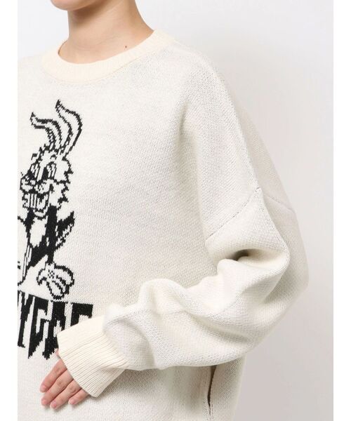 GYDA（ジェイダ）の「【WEB限定】LOLLYGAG BUNNYニットトップス（ニット/セーター・レディース・ブラック/オフホワイト/パープル・FREE）」の12枚目の写真