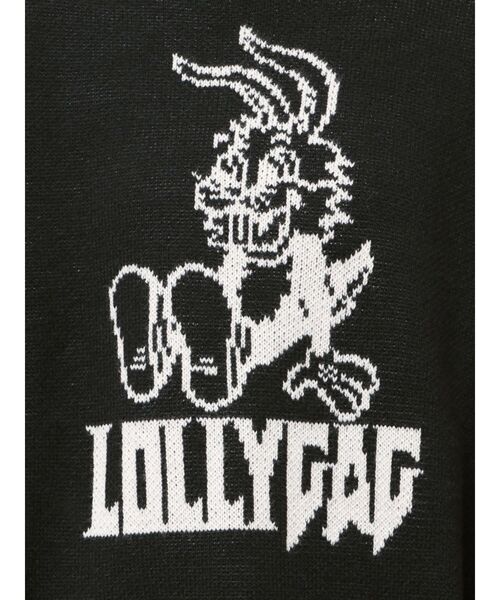 GYDA（ジェイダ）の「【WEB限定】LOLLYGAG BUNNYニットトップス（ニット/セーター・レディース・ブラック/オフホワイト/パープル・FREE）」の5枚目の写真