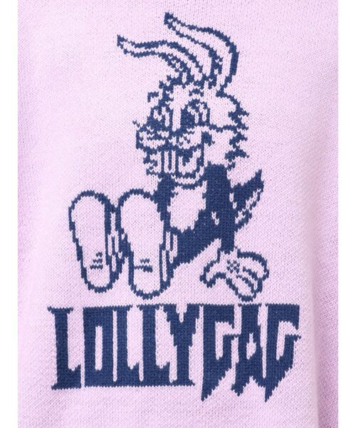 GYDA（ジェイダ）の「【WEB限定】LOLLYGAG BUNNYニットトップス（ニット/セーター・レディース・ブラック/オフホワイト/パープル・FREE）」の6枚目の写真