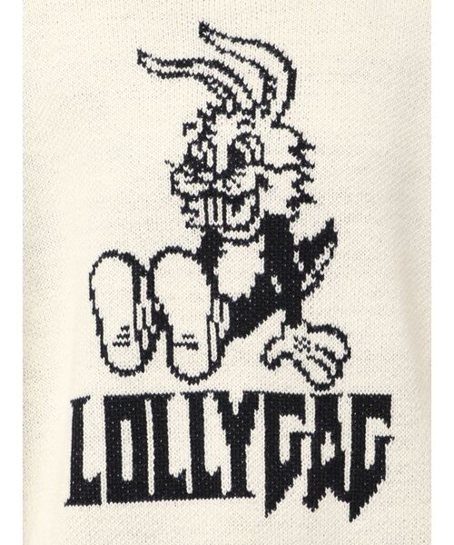 GYDA（ジェイダ）の「【WEB限定】LOLLYGAG BUNNYニットトップス（ニット/セーター・レディース・ブラック/オフホワイト/パープル・FREE）」の7枚目の写真