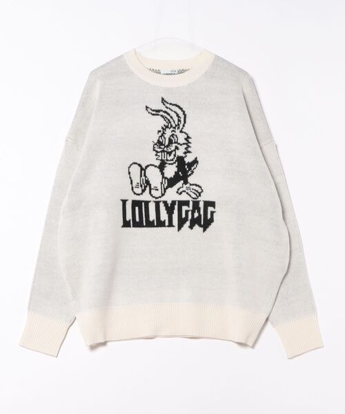 GYDA（ジェイダ）の「【WEB限定】LOLLYGAG BUNNYニットトップス（ニット/セーター・レディース・ブラック/オフホワイト/パープル・FREE）」の2枚目の写真