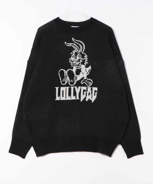 GYDA（ジェイダ）の「【WEB限定】LOLLYGAG BUNNYニットトップス（ニット/セーター・レディース・ブラック/オフホワイト/パープル・FREE）」の3枚目の写真