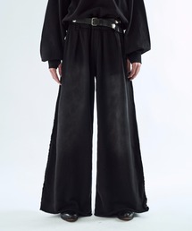 seyto(ZCg)Bleach-fade 3 tuck baggy sweat pants u[`tF[h3^bNoM[XEFbgpc(XEFbgpc)