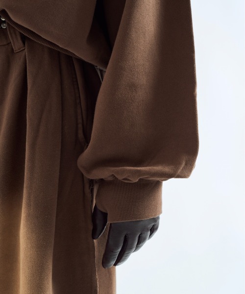 seyto（セイト）の「Bleach-fade 3 tuck baggy sweat pants ブリーチフェード3タックバギースウェットパンツ（スウェットパンツ・メンズ・ブラック/ブラウン/マスタード・1/3/2）」の7枚目の写真