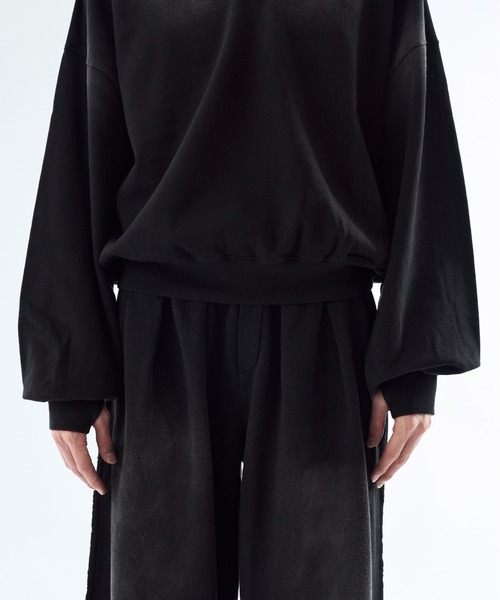 seyto（セイト）の「Bleach-fade 3 tuck baggy sweat pants ブリーチフェード3タックバギースウェットパンツ（スウェットパンツ・メンズ・ブラック/ブラウン/マスタード・1/3/2）」の14枚目の写真