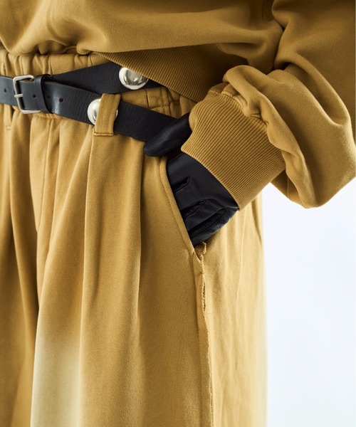 seyto（セイト）の「Bleach-fade 3 tuck baggy sweat pants ブリーチフェード3タックバギースウェットパンツ（スウェットパンツ・メンズ・ブラック/ブラウン/マスタード・1/3/2）」の17枚目の写真