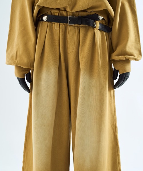 seyto（セイト）の「Bleach-fade 3 tuck baggy sweat pants ブリーチフェード3タックバギースウェットパンツ（スウェットパンツ・メンズ・ブラック/ブラウン/マスタード・1/3/2）」の18枚目の写真