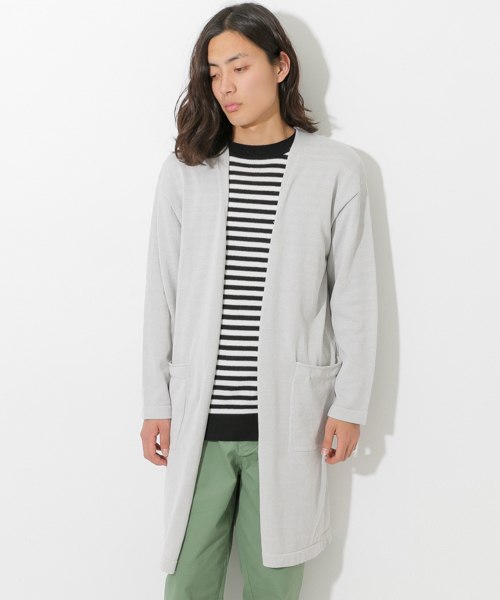 SENSE OF PLACE by URBAN RESEARCH（センスオブプレイスバイアーバンリサーチ）の「【A】ロングカーディガン（カーディガン/ボレロ・メンズ・オリーブ/グレー/ネイビー・L/M）」の2枚目の写真