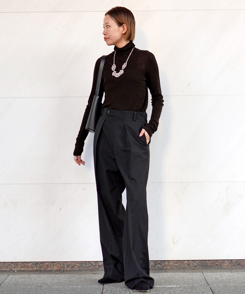 TONYWACK/トニーワック】Light Wool Pleated Wide Trouser（スラックス