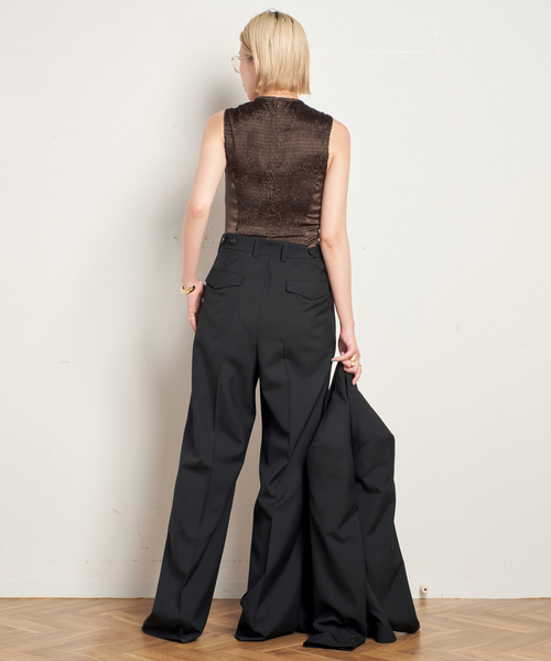 セール】【TONYWACK/トニーワック】Light Wool Pleated Wide Trouser