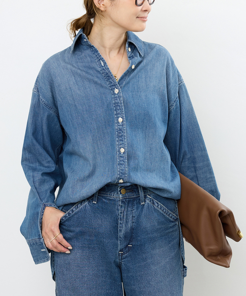 美品 ドゥーズィエムクラス 22SS シャンブレーシャツ デニム オーバーサイズ 美品 ドゥーズィエムクラス 22SS シャンブレーシャツ デニム