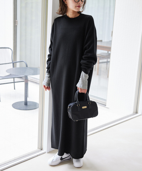 セール】《WEB限定/追加》ウォッシャブルスムース ニットワンピース