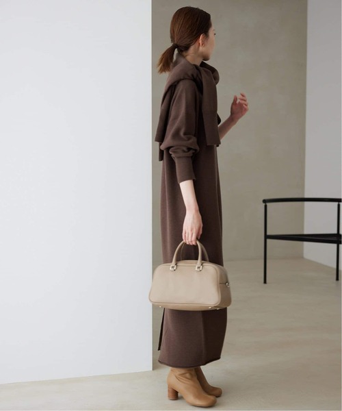 SLOBE IENA(スローブイエナ)の「《WEB限定/追加》ウォッシャブルスムース ニットワンピース(ワンピース・レディース・ブラック/ブラウン・FREE)」の7枚目の写真