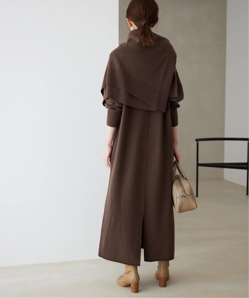 WEB限定/追加》ウォッシャブルスムース ニットワンピース