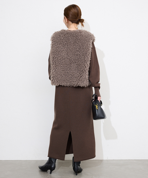 WEB限定/追加》ウォッシャブルスムース ニットワンピース（ワンピース