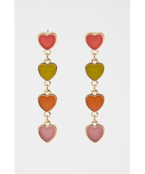 RODEO CROWNS WIDE BOWL（ロデオクラウンズワイドボウル）の「カラフルハート4連ピアス（ピアス（両耳用）・レディース・レッド系その他/ブラック系その他・FREE）」の2枚目の写真