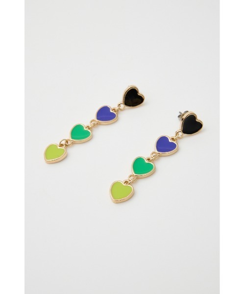 RODEO CROWNS WIDE BOWL（ロデオクラウンズワイドボウル）の「カラフルハート4連ピアス（ピアス（両耳用）・レディース・レッド系その他/ブラック系その他・FREE）」の4枚目の写真