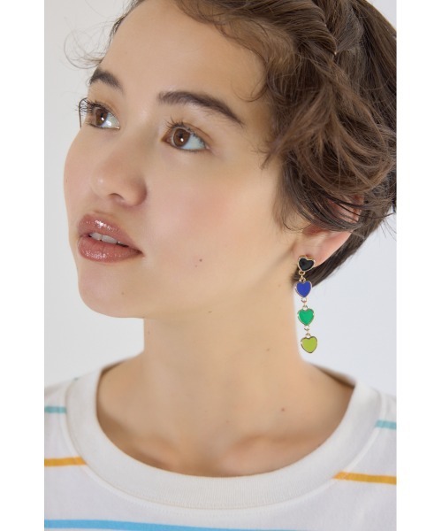 RODEO CROWNS WIDE BOWL（ロデオクラウンズワイドボウル）の「カラフルハート4連ピアス（ピアス（両耳用）・レディース・レッド系その他/ブラック系その他・FREE）」の7枚目の写真