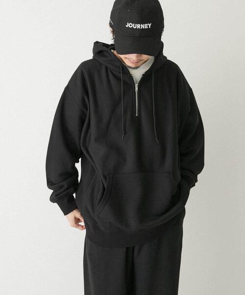 EKAL（エカル）の「QUICK DRY ハーフジップフーディー（スウェット・メンズ・グレー/ブラック・LARGE/MEDIUM）」の19枚目の写真