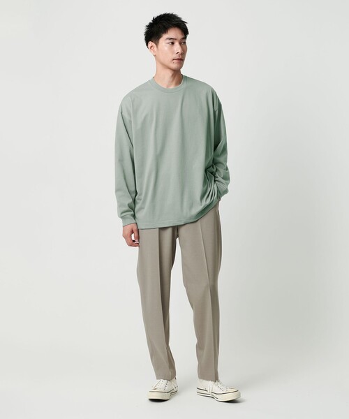 green label relaxing（グリーンレーベルリラクシング）の「【WEB限定】デイリールーズ Tシャツ -吸水速乾・抗菌-（Tシャツ/カットソー・メンズ・ホワイト/ライム/ネイビー/ターコイズブルー系/ライトグレー/ブラック/ロイヤルブルー・S/XS/XL/M/L）」の17枚目の写真