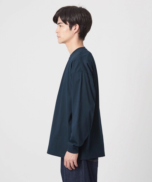 green label relaxing（グリーンレーベルリラクシング）の「【WEB限定】デイリールーズ Tシャツ -吸水速乾・抗菌-（Tシャツ/カットソー・メンズ・ホワイト/ライム/ネイビー/ターコイズブルー系/ライトグレー/ブラック/ロイヤルブルー・S/XS/XL/M/L）」の22枚目の写真