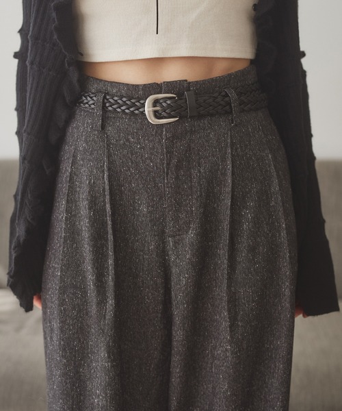 LAULEN(ローレン)の「tuck nuance wide pants /タックニュアンスワイドパンツ(その他パンツ・レディース・ブラック/ブラウン・S/M)」の10枚目の写真