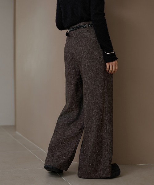 LAULEN(ローレン)の「tuck nuance wide pants /タックニュアンスワイドパンツ(その他パンツ・レディース・ブラック/ブラウン・S/M)」の17枚目の写真