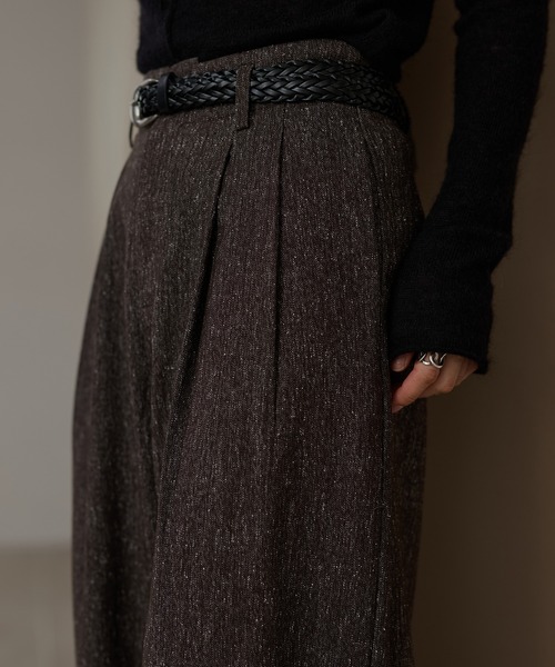 LAULEN(ローレン)の「tuck nuance wide pants /タックニュアンスワイドパンツ(その他パンツ・レディース・ブラック/ブラウン・S/M)」の19枚目の写真