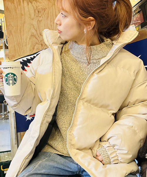 ARCADE(アーケード)の「オーバーサイズ ボリューム エコダウンジャケット スタンドカラーブルゾン【-ARCADE Limited Line-】(ダウンジャケット/コート・レディース・ライトブルー/ライトグリーン/ライトピンク/アイボリー/ブラック/グレー・L/M)」の2枚目の写真