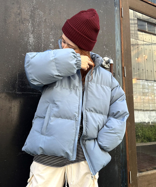 ARCADE(アーケード)の「オーバーサイズ ボリューム エコダウンジャケット スタンドカラーブルゾン【-ARCADE Limited Line-】(ダウンジャケット/コート・レディース・ライトブルー/ライトグリーン/ライトピンク/アイボリー/ブラック/グレー・L/M)」の5枚目の写真