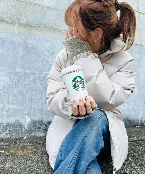 ARCADE(アーケード)の「オーバーサイズ ボリューム エコダウンジャケット スタンドカラーブルゾン【-ARCADE Limited Line-】(ダウンジャケット/コート・レディース・ライトブルー/ライトグリーン/ライトピンク/アイボリー/ブラック/グレー・L/M)」の14枚目の写真