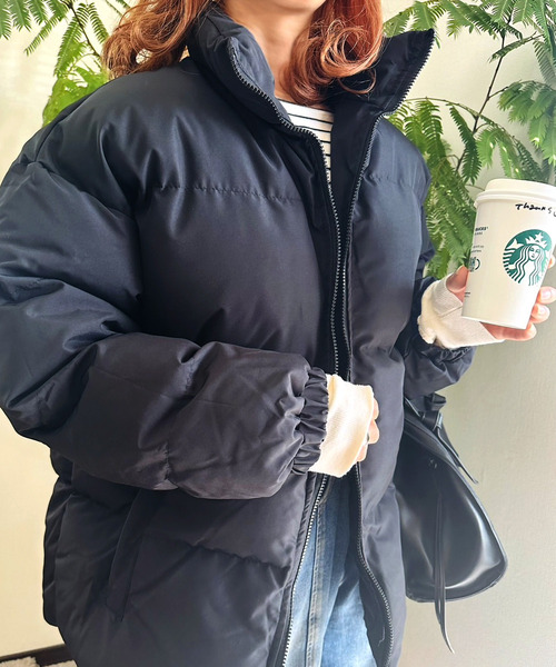 ARCADE(アーケード)の「オーバーサイズ ボリューム エコダウンジャケット スタンドカラーブルゾン【-ARCADE Limited Line-】(ダウンジャケット/コート・レディース・ライトブルー/ライトグリーン/ライトピンク/アイボリー/ブラック/グレー・L/M)」の18枚目の写真