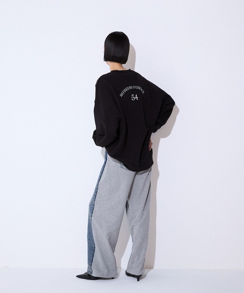 JEANASIS（ジーナシス）の「ヘビーウェイトウラケロゴBIGプルオーバー/599646（スウェット・レディース・ブラック/グレー/ボルドー・FREE）」の16枚目の写真