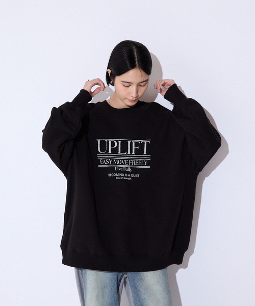 JEANASIS（ジーナシス）の「ヘビーウェイトウラケロゴBIGプルオーバー/599646（スウェット・レディース・ブラック/グレー/ボルドー・FREE）」の19枚目の写真