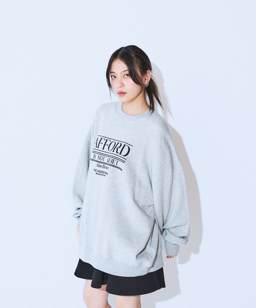 JEANASIS（ジーナシス）の「ヘビーウェイトウラケロゴBIGプルオーバー/599646（スウェット・レディース・ブラック/グレー/ボルドー・FREE）」の13枚目の写真