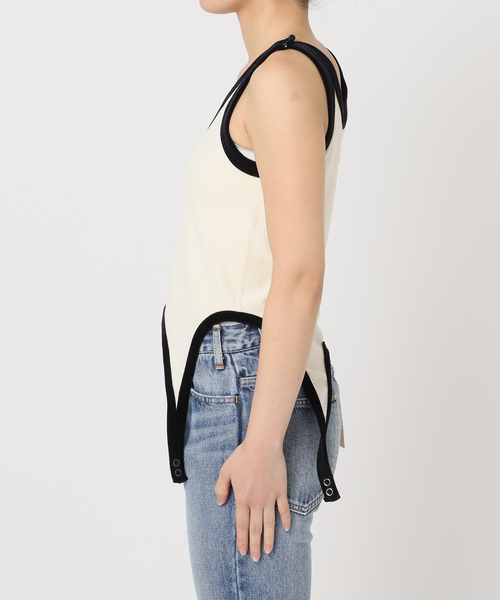 JANE SMITH / JOHN SMITH(ジェーンスミスジョンスミス)の「【JANE SMITH】COTTON VELOUR UP AND DOWN TK:タンクトップ(タンクトップ・レディース・ホワイト/ブラウン・38)」の5枚目の写真