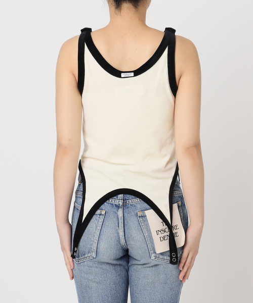 JANE SMITH / JOHN SMITH(ジェーンスミスジョンスミス)の「【JANE SMITH】COTTON VELOUR UP AND DOWN TK:タンクトップ(タンクトップ・レディース・ホワイト/ブラウン・38)」の6枚目の写真